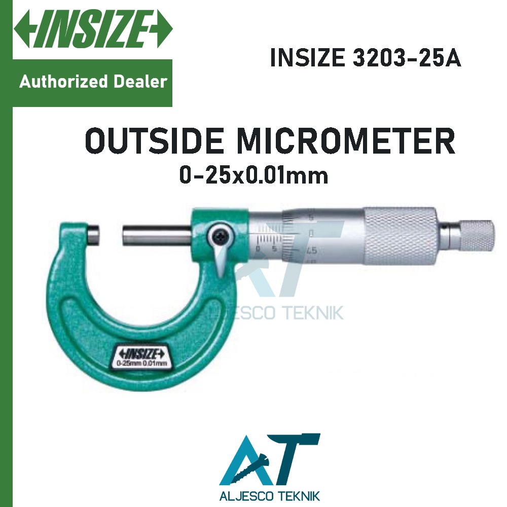 Jual INSIZE 3203-25A OUTSIDE MICROMETER 0 - 25MM - MIKROMETER SEKRUP 0 ...