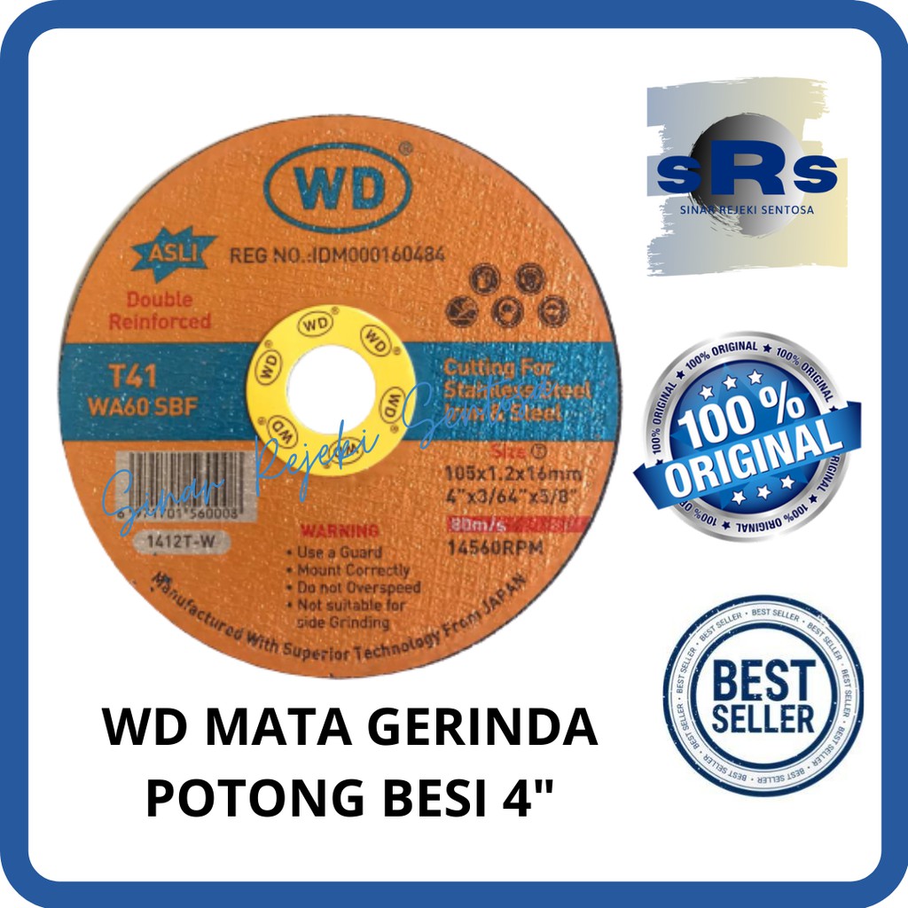 Jual Wd Mata Gerinda Potong Batu Potong Besi Cutting Wheel Inch Shopee Indonesia