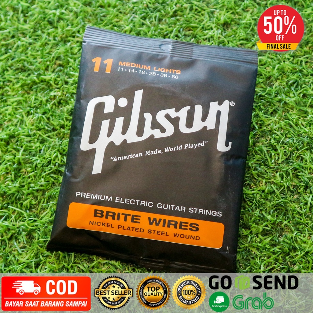 Jual Senar Gitar Elektrik Gibson BRITE WIRES 11 50 Premium Quality