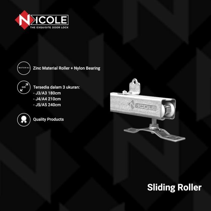 Jual Rel Pintu Set Paket Sliding Roller Rel Pintu Geser Nicole