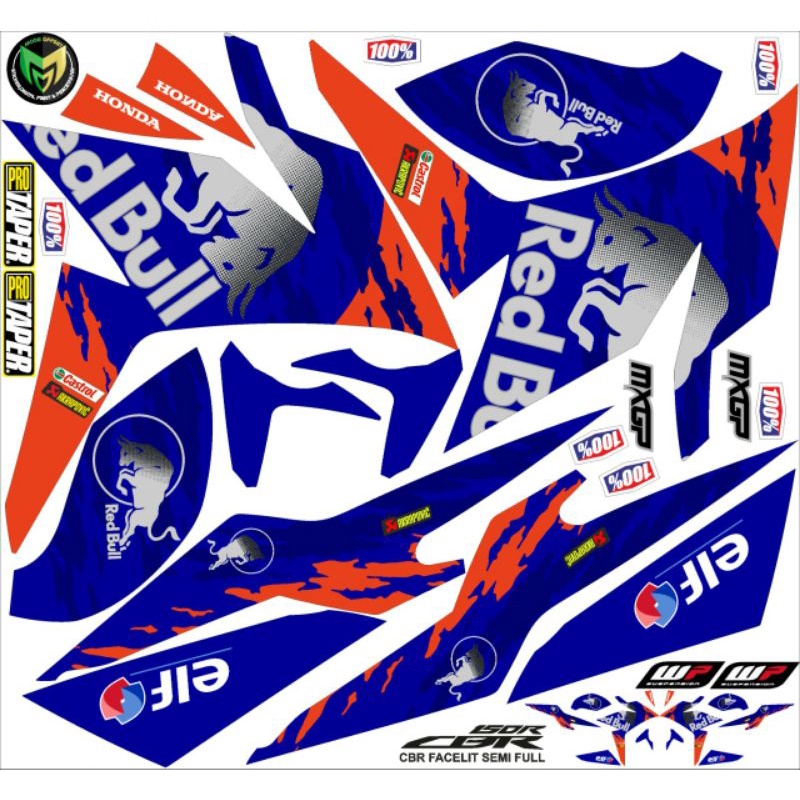 Jual Decal Striping Cbr R Facelift Redbull L Honda Cbr R