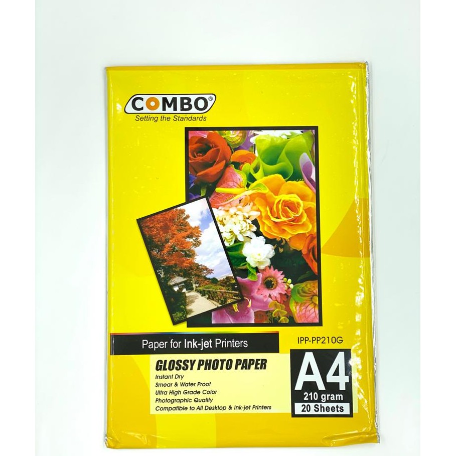 Jual Kertas Foto Glossy Glossy Photo Paper A4 Tebal 210 Gram Combo