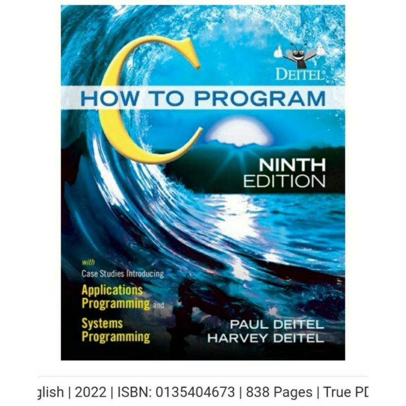 Jual BUKU C How to Program 9th Ninth Edition by Paul Deitel | Shopee ...