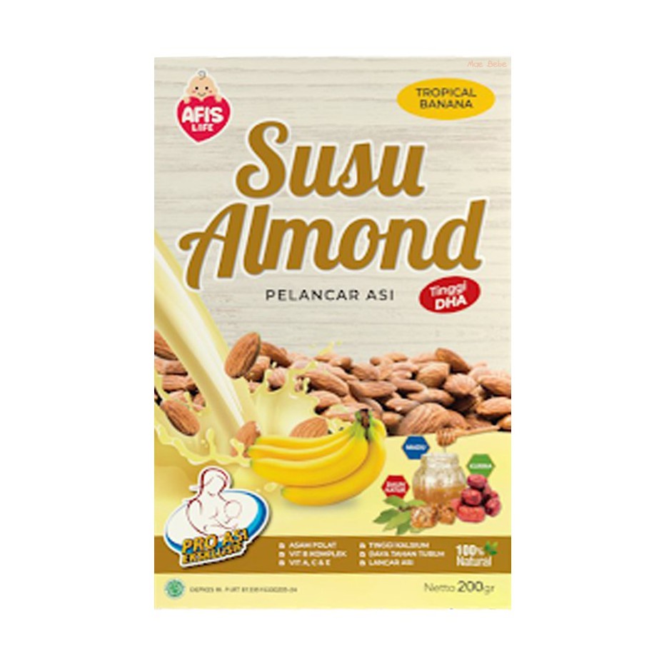 Jual Afis Life Susu Almond Pelancar Asi - 200gr (Tersedia Varian Rasa ...