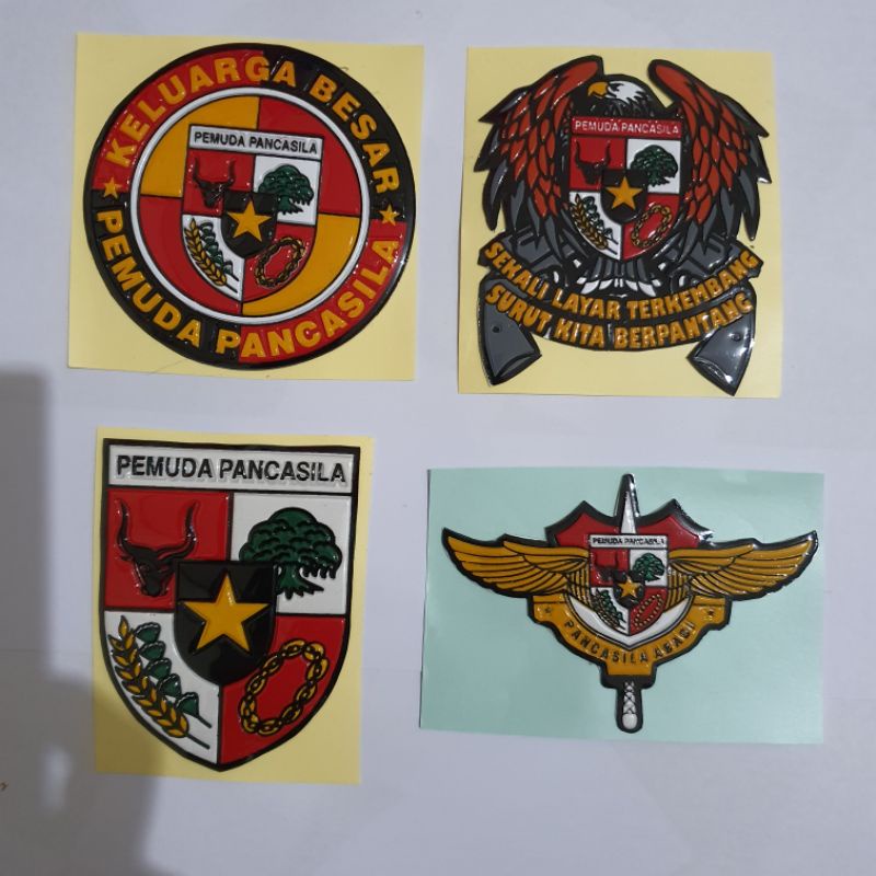 Jual Sticker Embos Logo Pp Pemuda Pancasila Isi 4 Satu Set Stiker