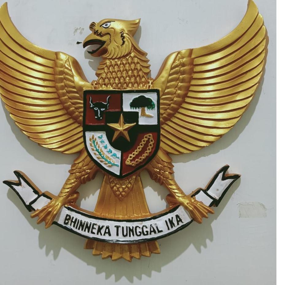 Jual Sale Hiasan Dinding Patung Garuda Pancasila Dimensi Fiber Logo Burung Garuda Gold X