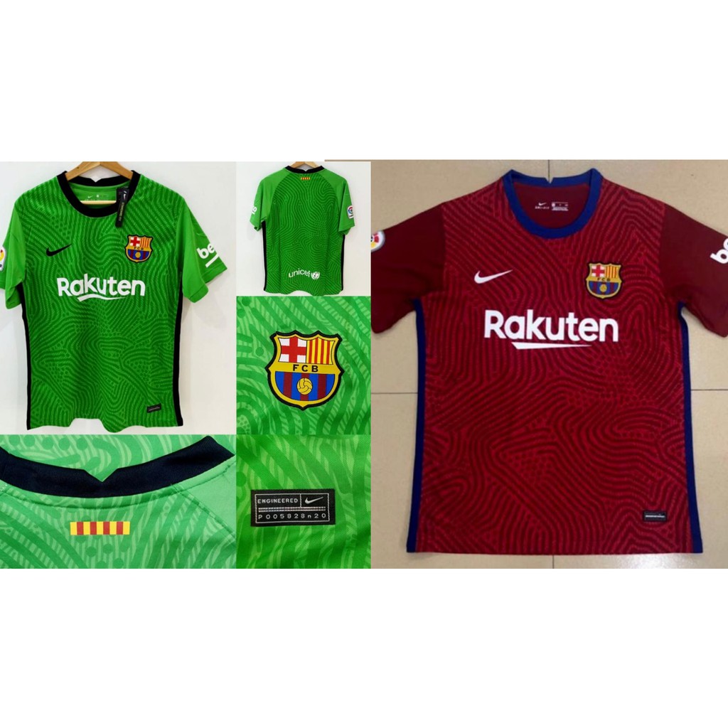 Jual Jersey Barcelona GK Kiper 2020/2021 Barca GK GREEN RED NEW ...