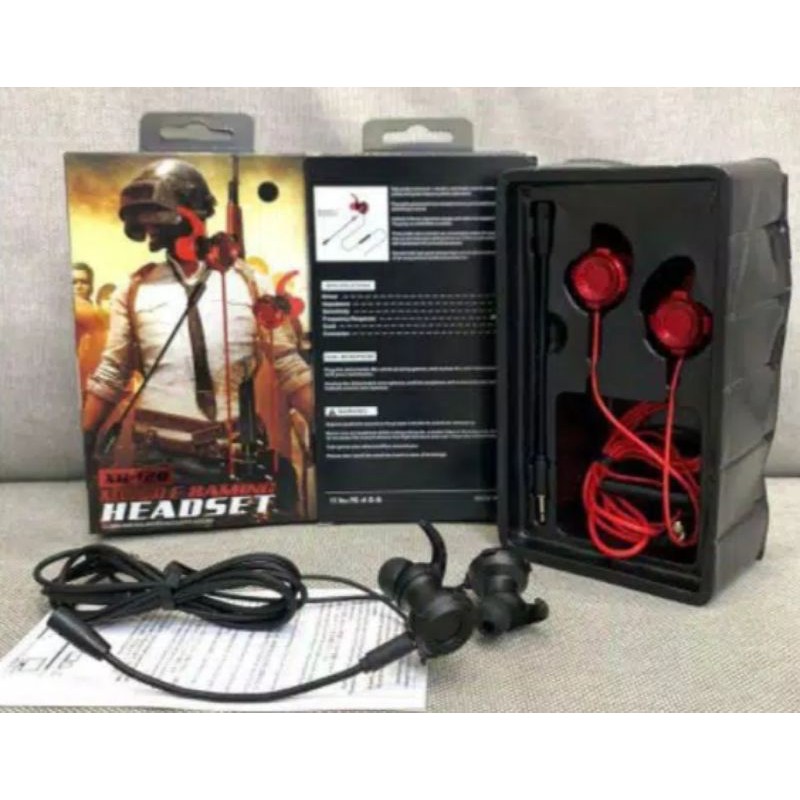 Jual Earphone Gaming For Mobile Legend PUBG/ Headset Mobile Gaming Mic