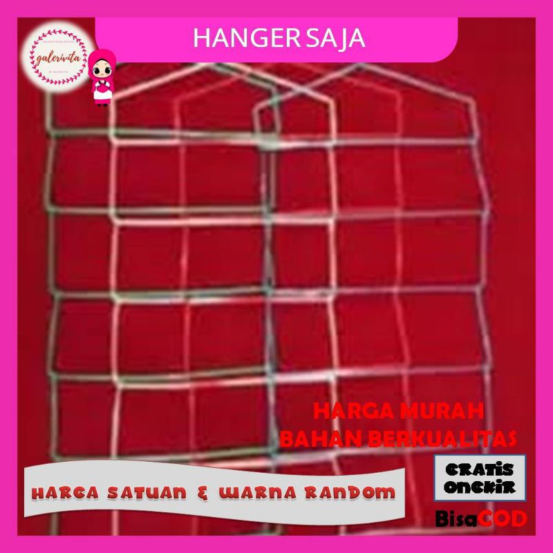 Jual Hanger Jilbab Lapis Anti Karat Hanger Jilbab Lapis Selang Hanger Sajaa Shopee Indonesia