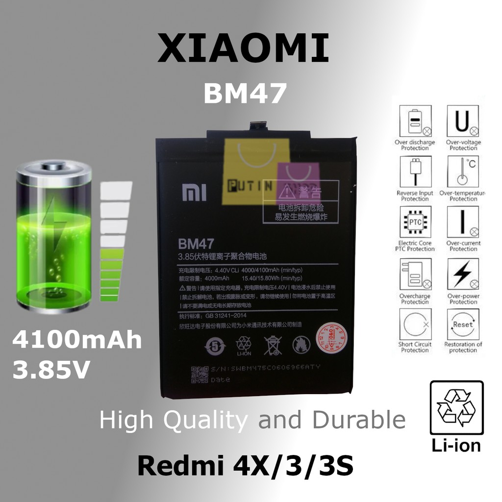 Jual Baterai Batre batere battery XIAOMI REDMI 4X / REDMI 3 / redmi 3S ...