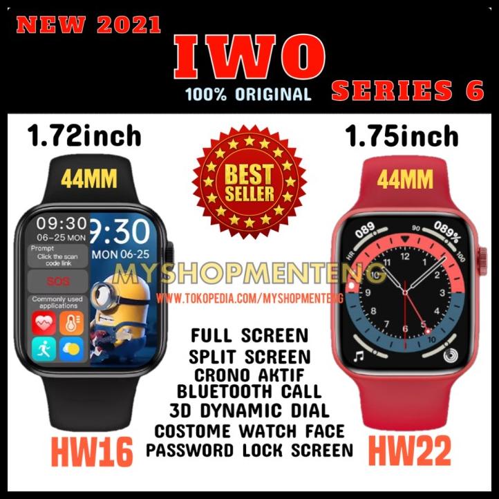 Jual Iwo Hw16 Smartwatch Series 6 Bisa Telephone 44Mm Shopee Indonesia