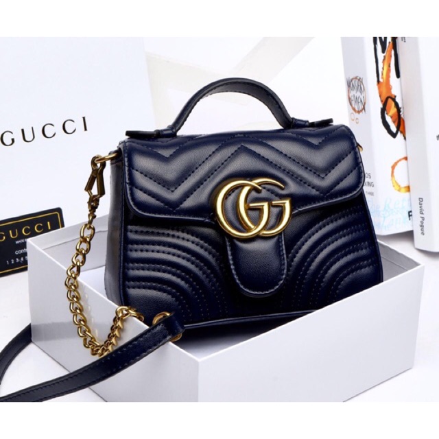 Tas Wanita Kantor Branded Gucci Import Terbaru Murah Gold Semi Premium di  Batam 