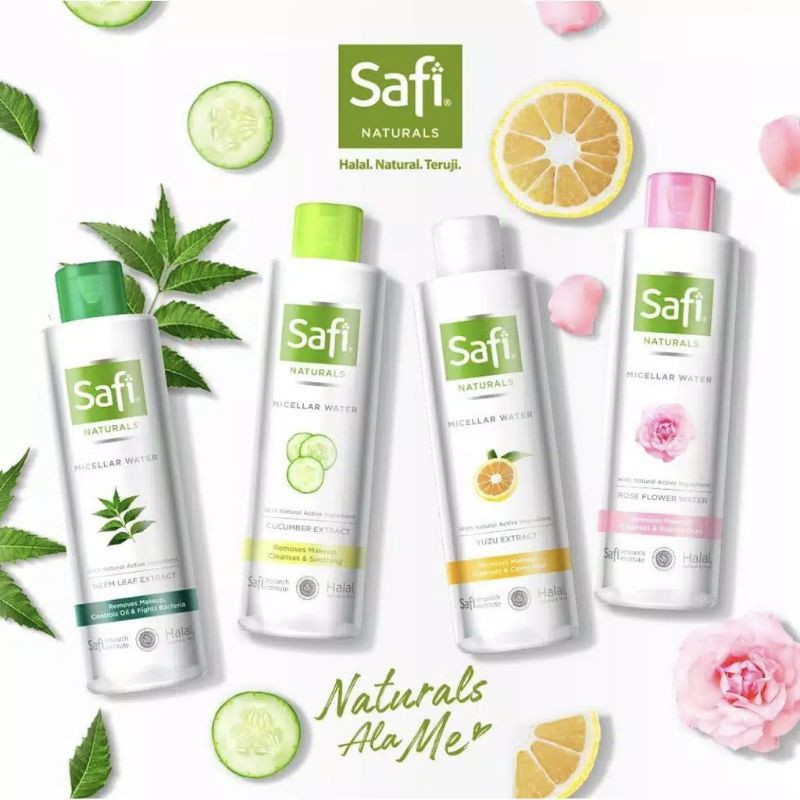Jual SAFI Micellar Water (Neem Leaf / Rose / Yuzu / Cucumber) - 100ml ...