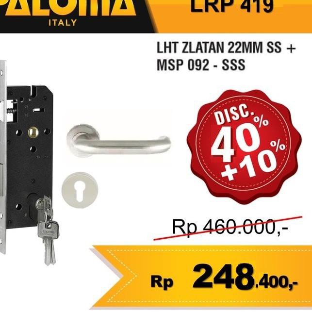 Jual øø*Termurah*яø Kunci Set PALOMA LRP 419 Handle Mortise Cylinder ...