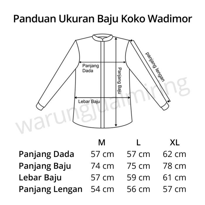 Jual BAJU KOKO WADIMOR 999 LENGAN TANGAN PANJANG ATASAN MUSLIM LEBARAN
