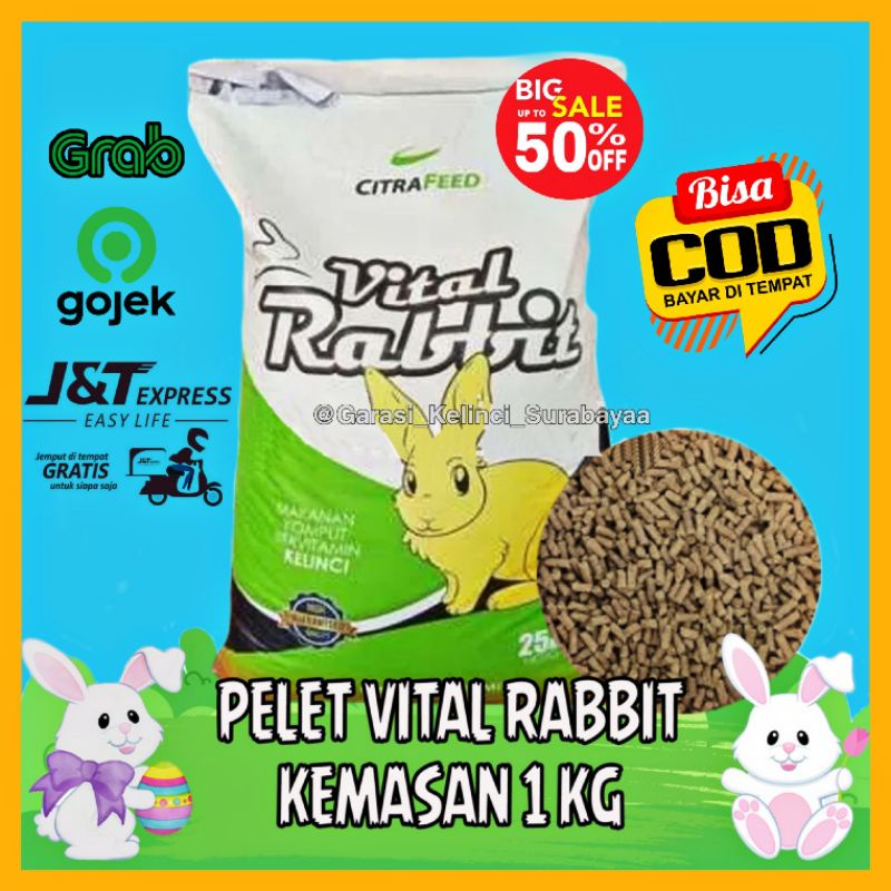 Jual GPSS- Pelet Kelinci Vital Rabbit 1kg Makanan Kelinci Vital Rabbit ...