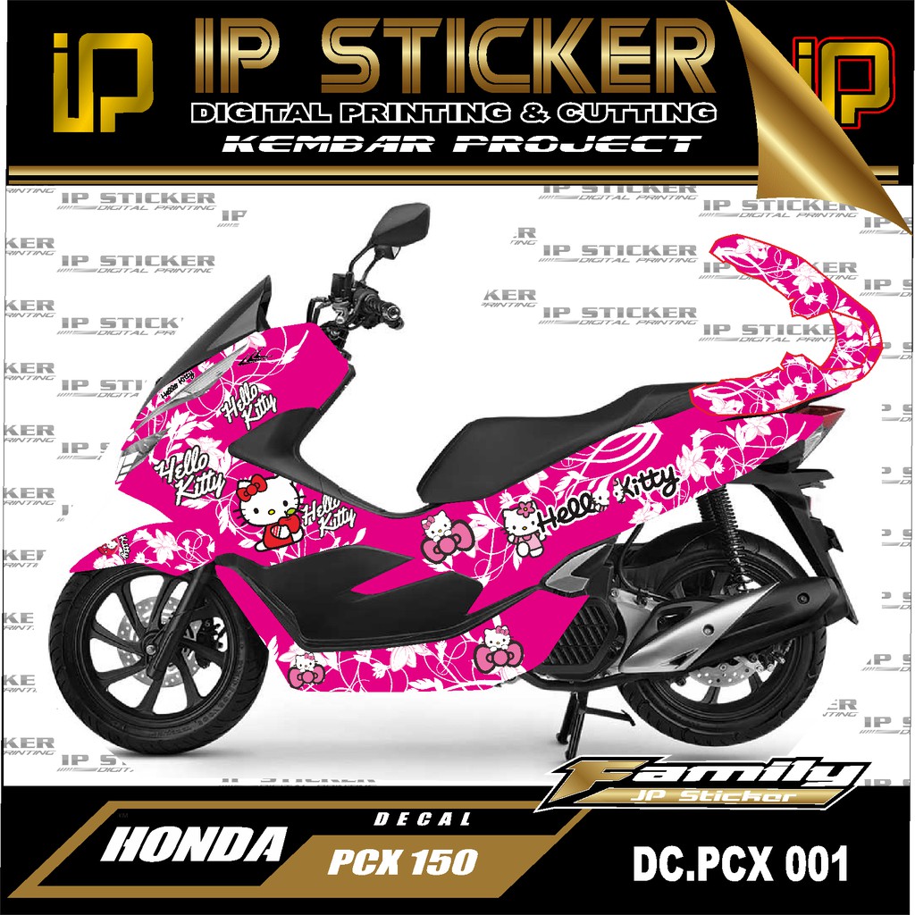 Jual Decal sticker atau full body PCX desain 01 HELLO KITTY | Shopee ...
