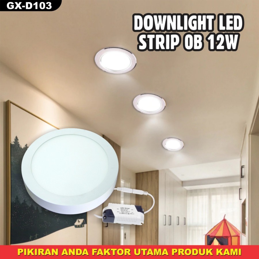 Jual Lampu Downlight LED Panel Outbow BULAT 12W Putih 12 W Watt 12Watt ...