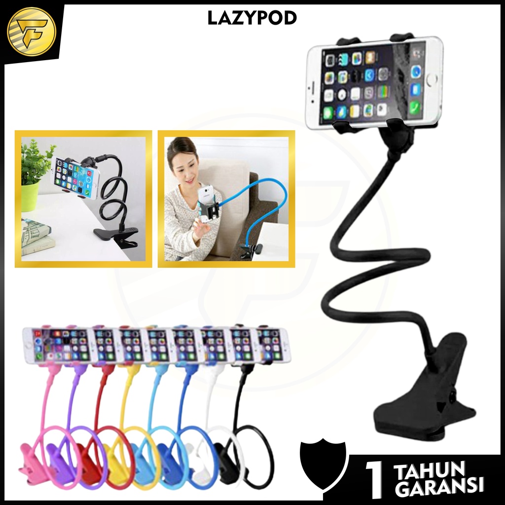 Jual stand holder LAZYPOD dudukan HP Fleksibel selfi flog live streming ...