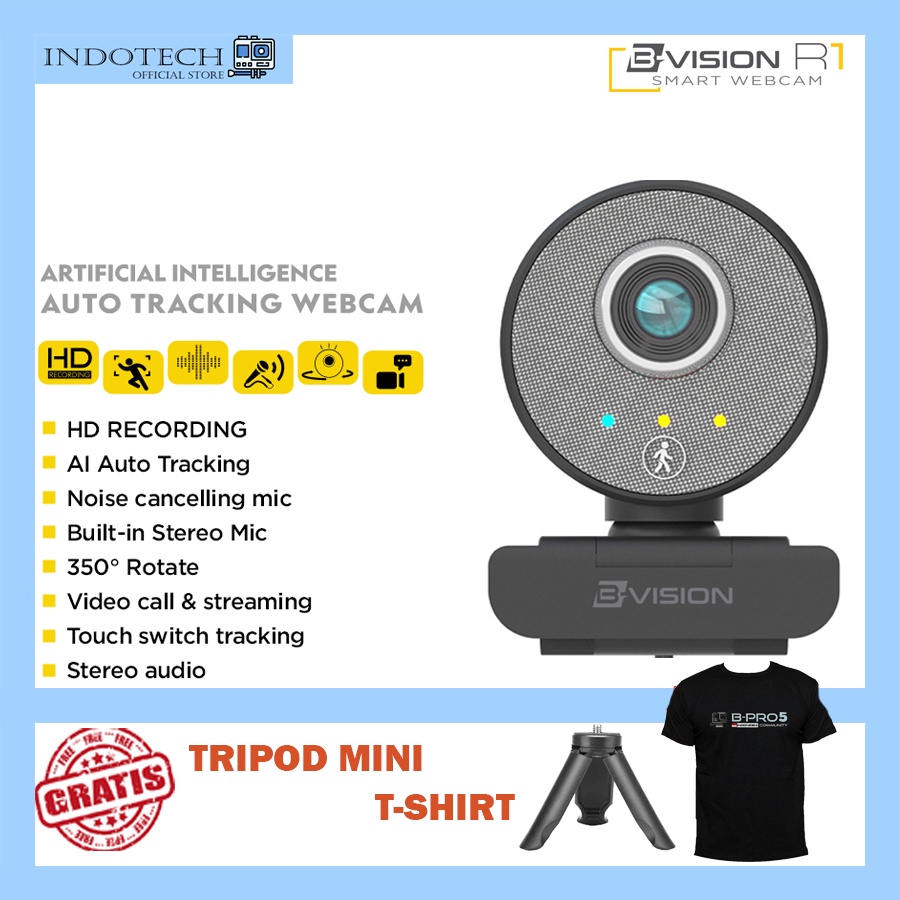 Jual Brica B-Vision R1- AI Auto Tracking Smart Webcam - BVision R1 ...