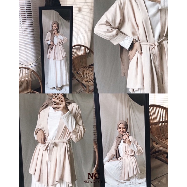 Jual Flowy Outer by neta.cloth | Puff outer puffy top atasan vintage ...