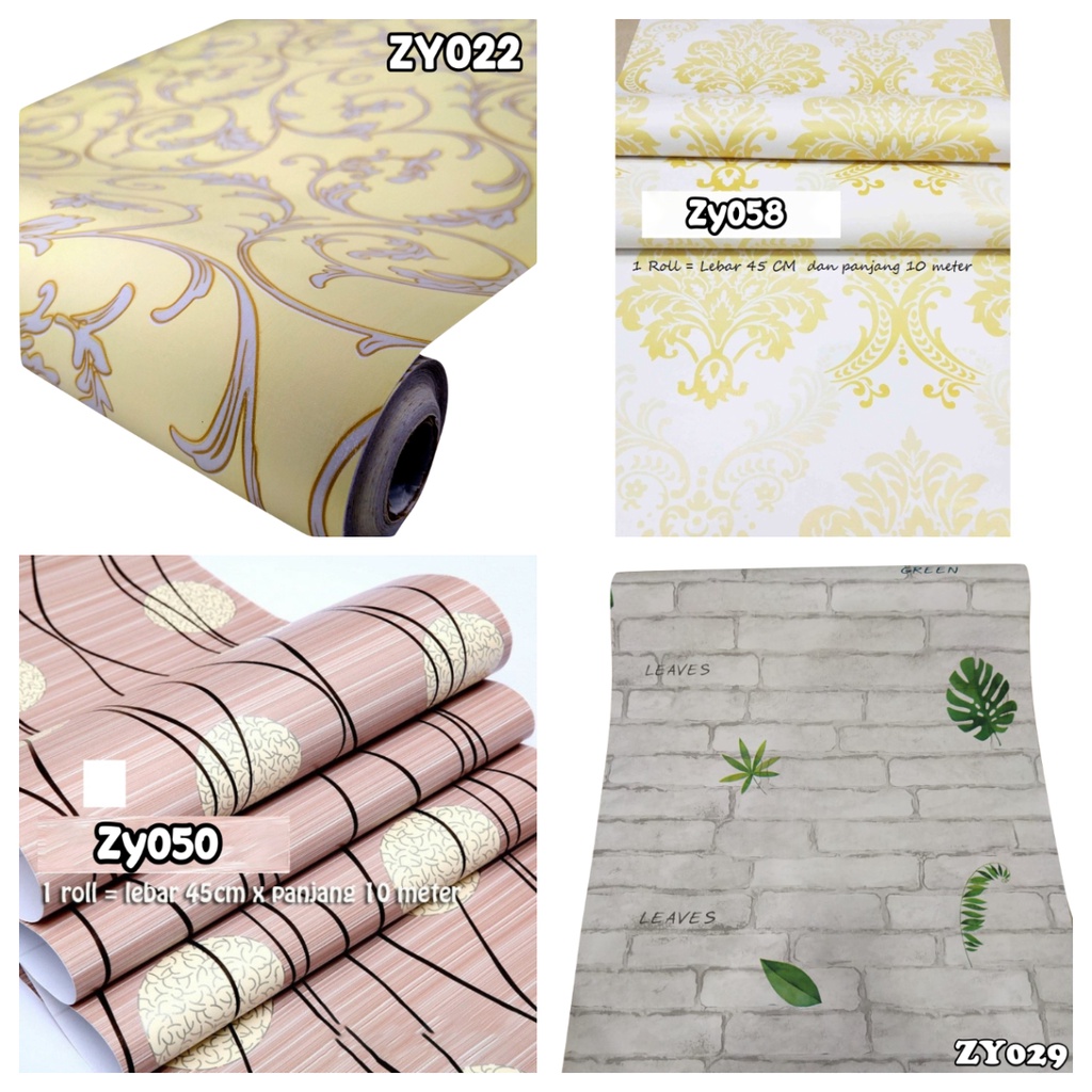 Jual Wallpaper Stiker Dinding 3D Wallpaper Stiker Motif Modern ZY 45cm