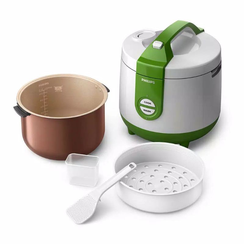 Jual PHILIPS Rice Cooker / Magic Com 2 L HD3119/30 Basic Green Hijau