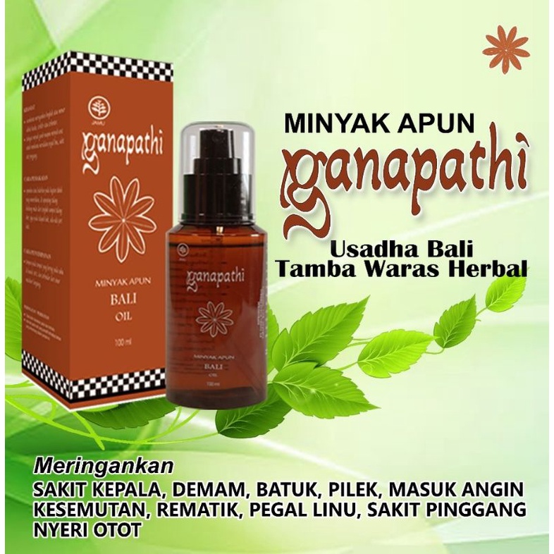 Jual Minyak Balur Apun Ganapathi 100ml Tamba Waras 100 Asli Bali