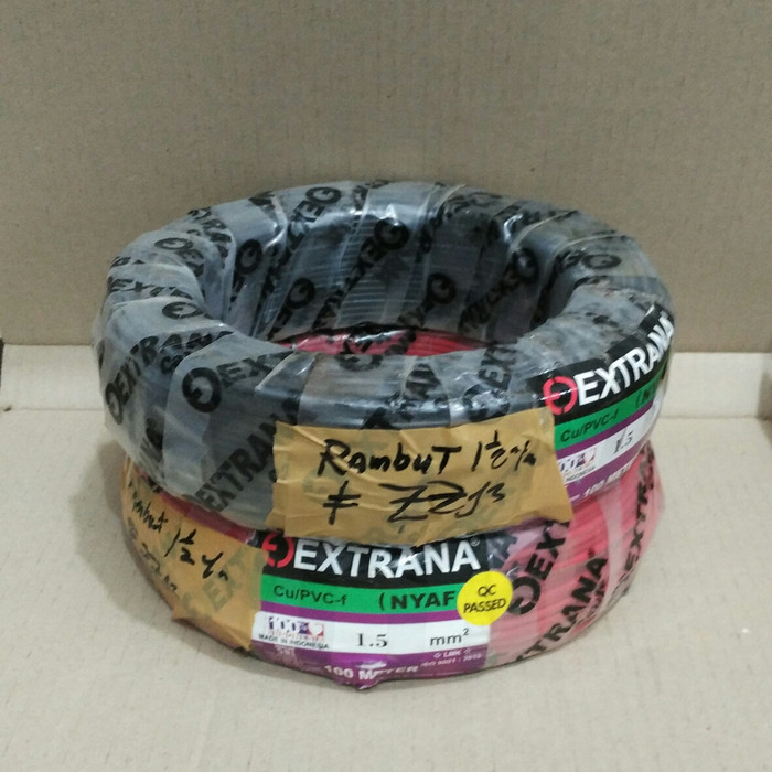 Jual kabel serabut Rambut Extrana NYAF 1 x 1.5 Harga perMeter | Shopee ...
