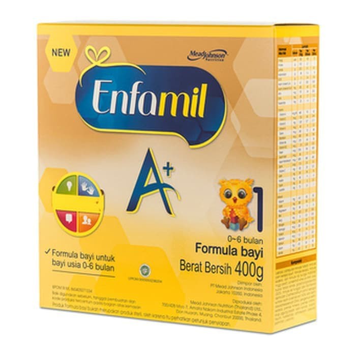 Jual SUSU BAYI USIA 0-6 BULAN / SUSU Enfamil A+ 1 400 GR / SUSU FORMULA