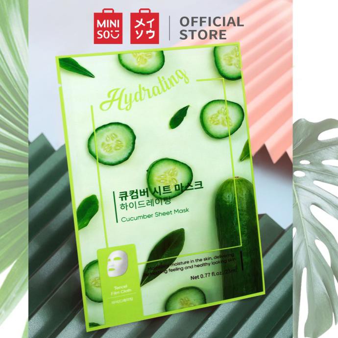 Jual ORIGINAL !! MINISO Masker Wajah Hidrasi Pelembab Timun Mask Topeng ...