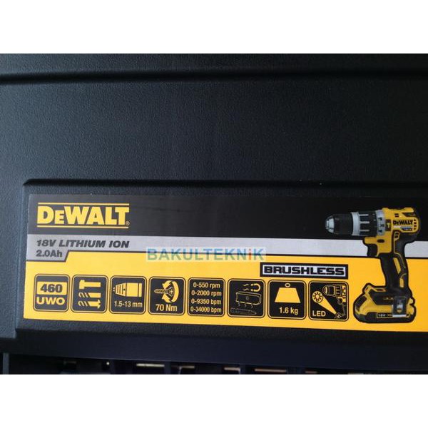 Jual Dewalt DCD796D2 Cordless Brushless Hammer Drill 18V Bor Tembok ...