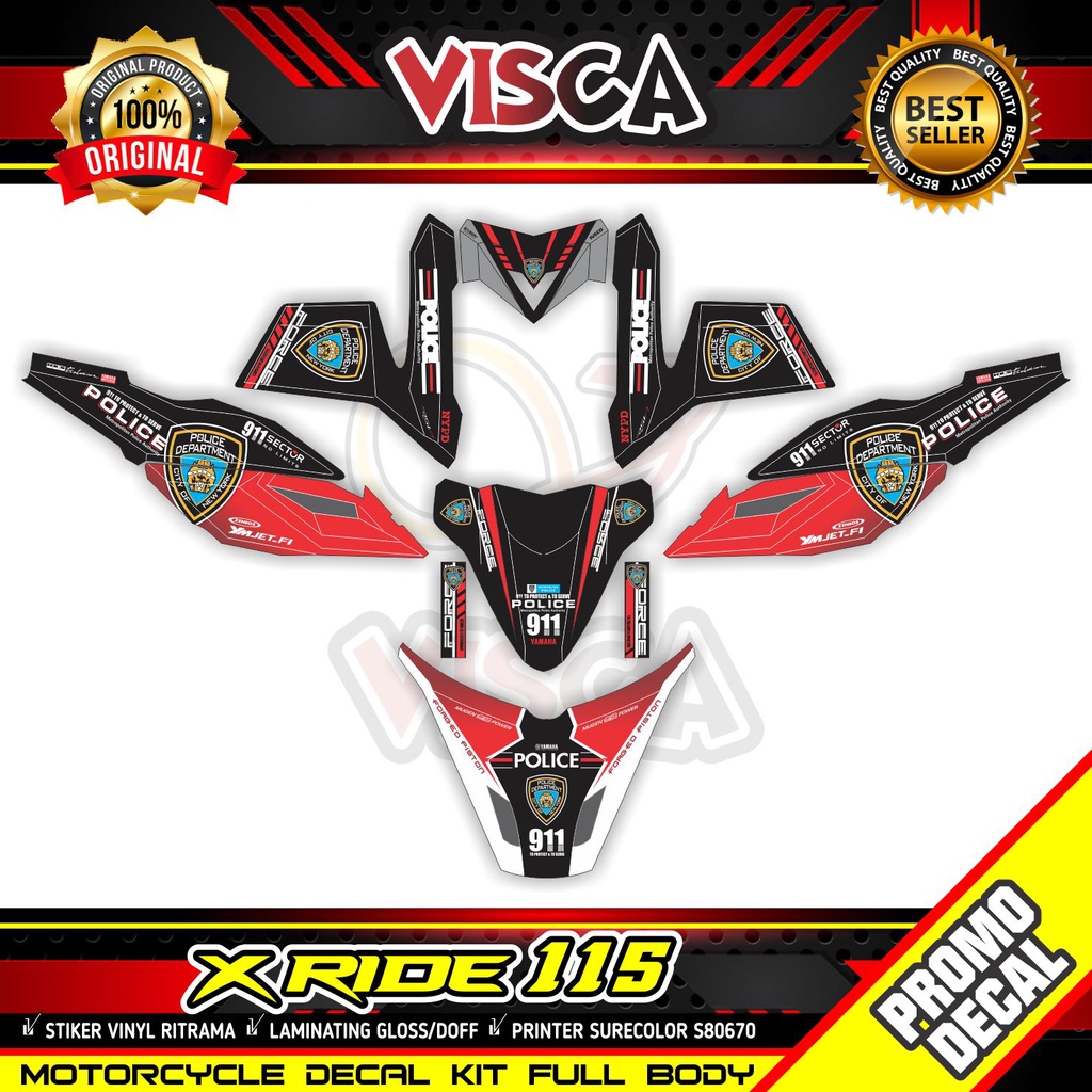 Jual Decal X Ride Full Body Stiker X Ride Full Body Striping X