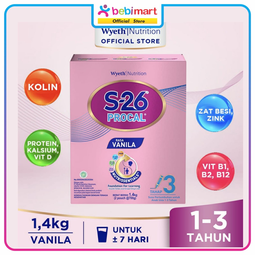 Jual S26 Procal 3 1400gr susu formula 1-3tahun | Shopee Indonesia