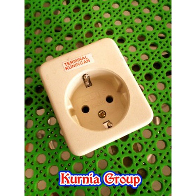 Jual TERMINAL STOP KONTAK LUBANG 1 ARDE KUNINGAN TEMPEL TEMBOK SOCKET ...