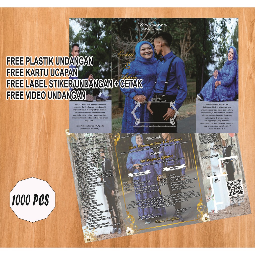 Jual Undangan Pernikahan Custom Full Foto | Shopee Indonesia