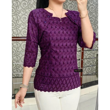 Df Atasan Blus Katun Bolong Baju Kondangan Wanita