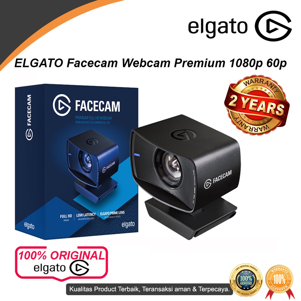 Elgato Facecam Full HD 1080p60 Low Latency Prime Lens USB-C