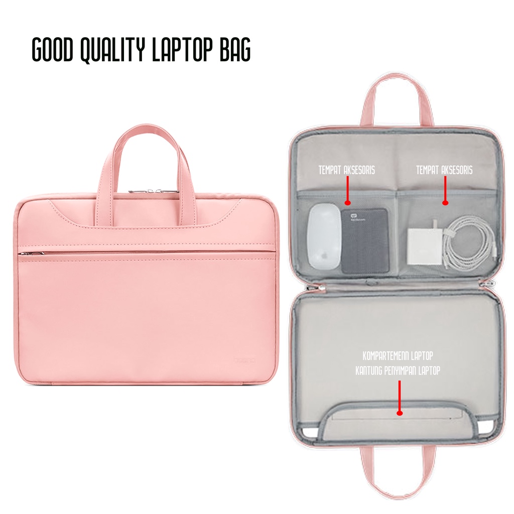 Jual Evernoon Tas Laptop Wanita Front Pocket Dengan Gambar Cantik Premium  Quality - Pink Original 2023
