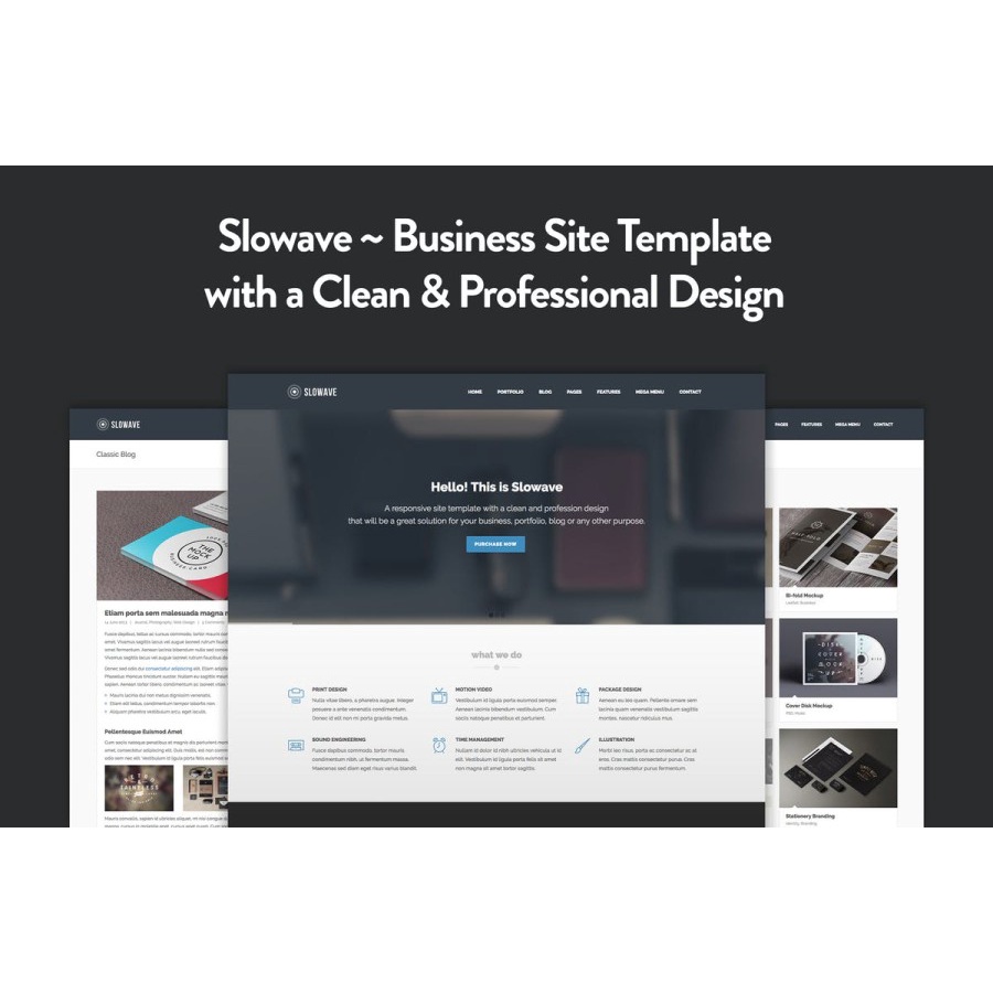 Jual Template Slowave Multipurpose Responsive HTML5 Template Web ...