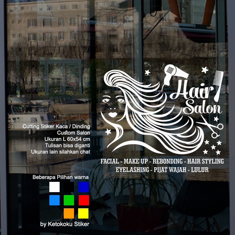 Jual Stiker Kaca Dinding Salon Rambut Cutting Sticker | Shopee Indonesia