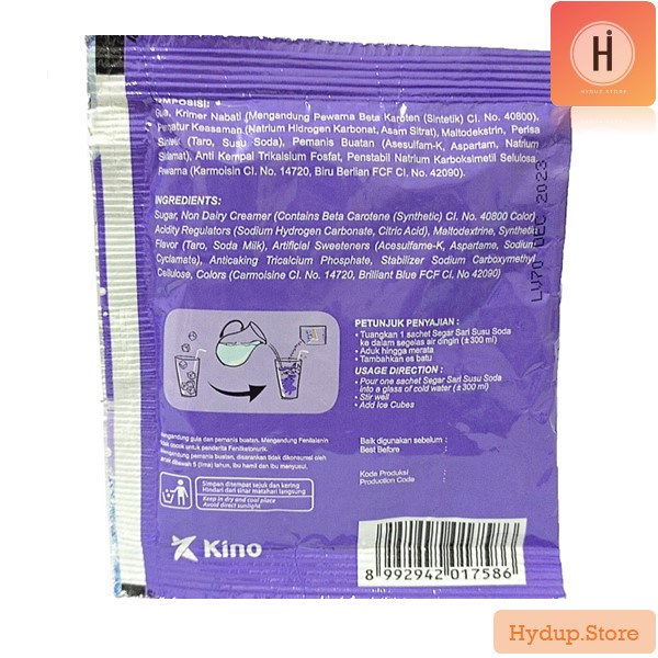 Jual Segar Sari Serbuk Susu Soda Taro Renceng isi 10 Kemasan 20 Gram ...