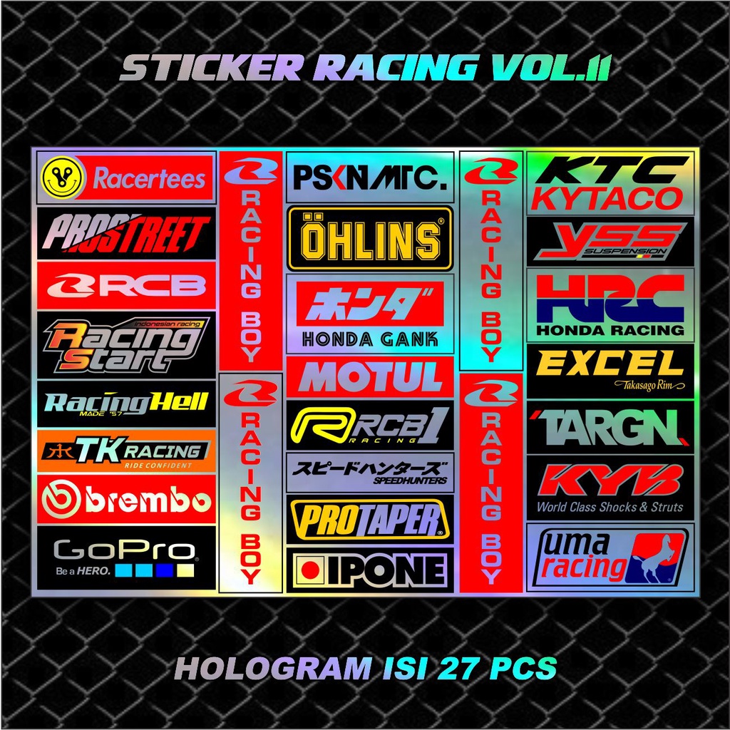 Jual Sticker Racing Stiker Motor Hologram Pack | Shopee Indonesia