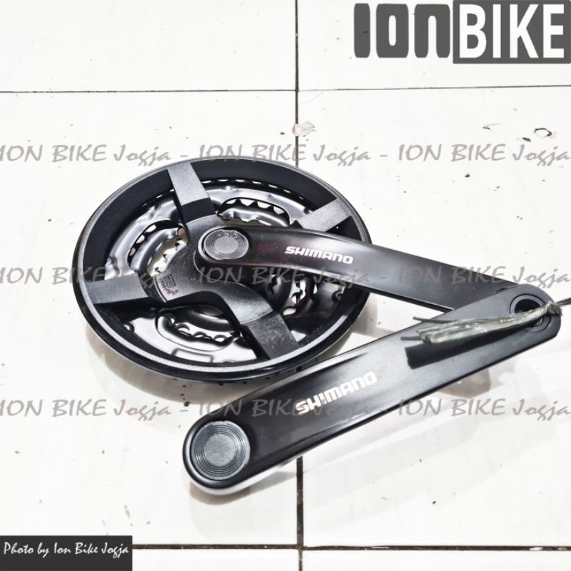Shimano Tourney FC-TY301 Triple Chainset – 42/34/24T, 175mm Crank Arms, MTB/Hybrid Bike