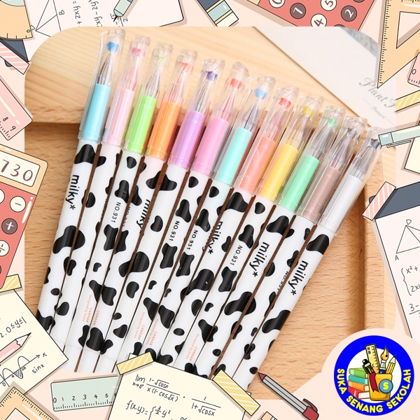 Jual Selusin Pena / Pulpen Milky Warna Warni RANDOM S0232 | Shopee