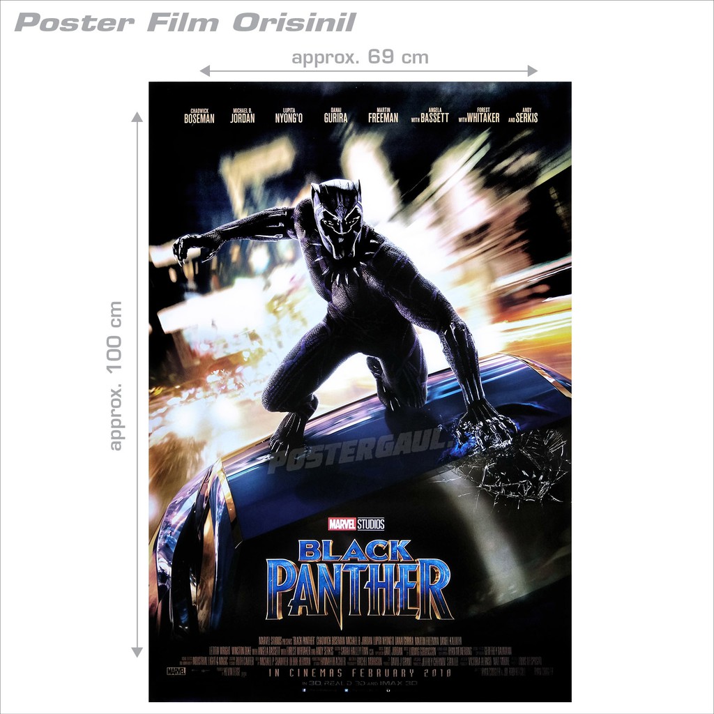 Jual Poster Film BLACK PANTHER - original Indonesian one sheet 69 x 100 ...