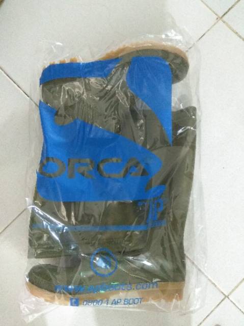 Jual Sepatu ap boot orca hijau boots karet | Shopee Indonesia