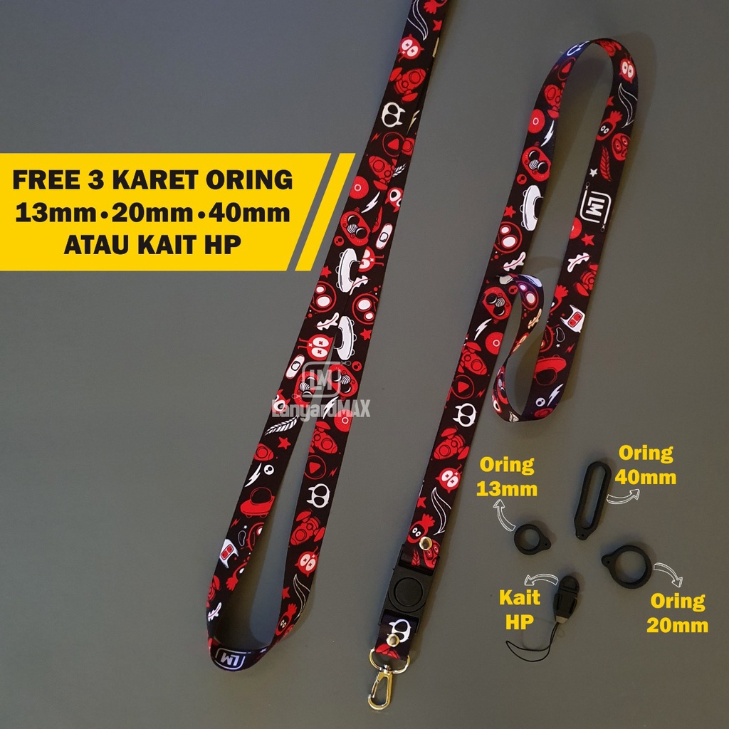 Jual Lanyard Doodle Monster 2cm by LM | Shopee Indonesia