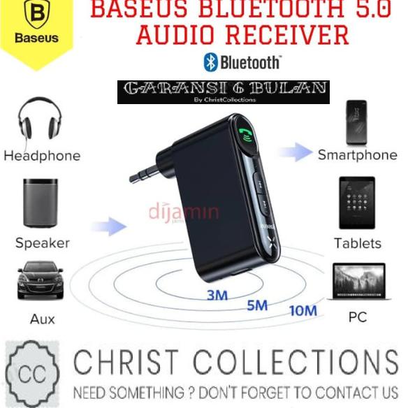 Jual Baseus Car Bluetooth Receiver Wireless Audio Receiver Aux 3.5Mm