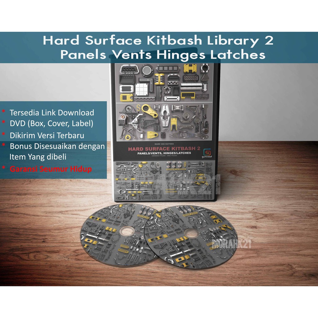 Jual Hard Surface Kitbash Library 2 Panels Vents Hinges Latches Bonus ...
